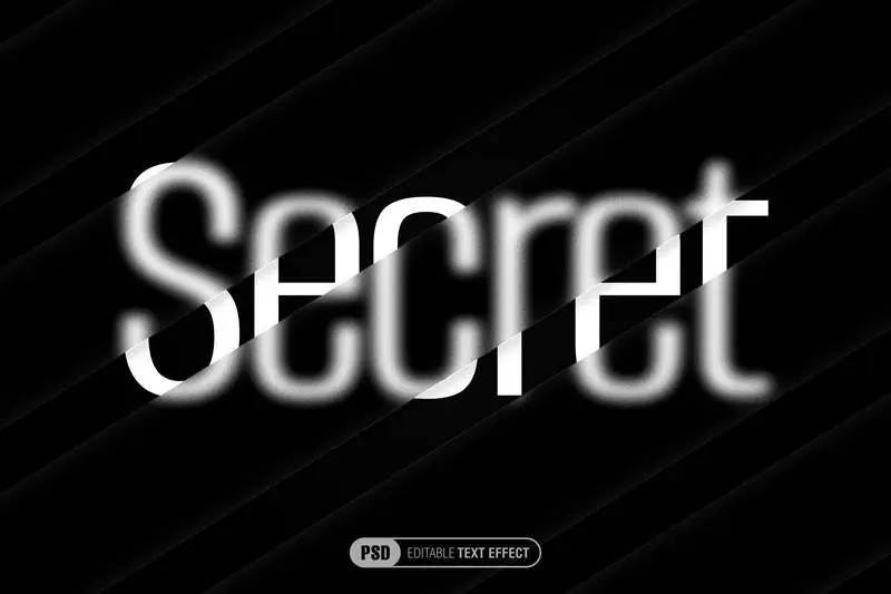 Editable Blurred Lines Text Effect