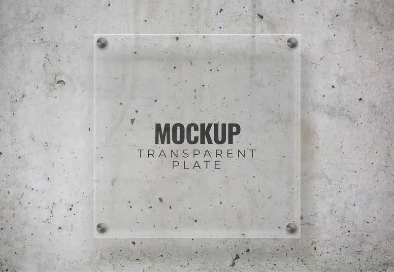 Transparent Plate Mockup PSD