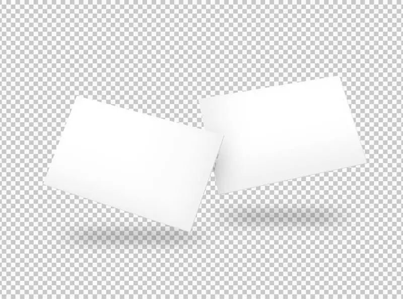 Isolated Pack of White Business Cards PNG