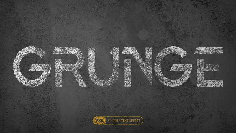 Grunge Text Effect PSD
