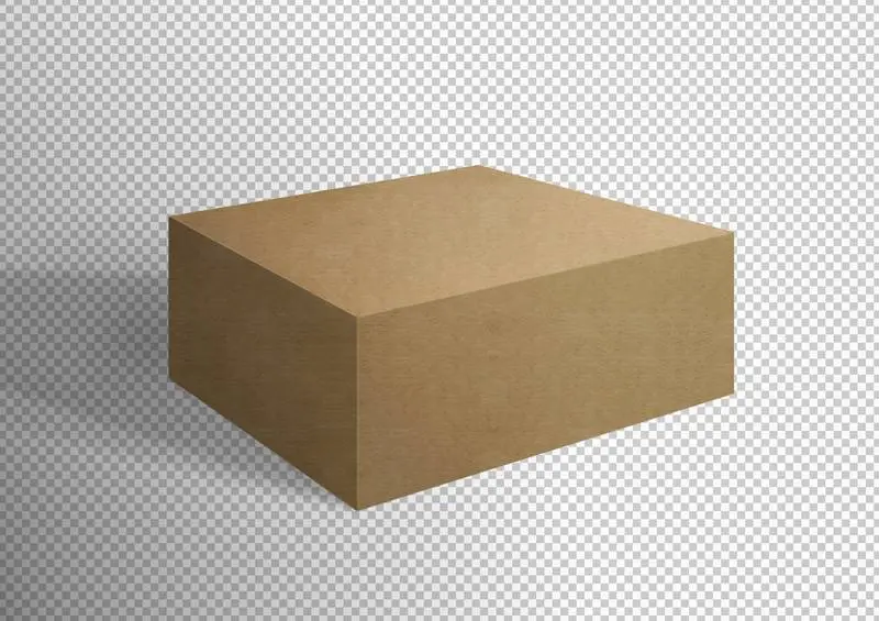 Isolated Cardboard Box PNG