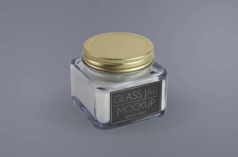 Glass Jar Mockup PSD