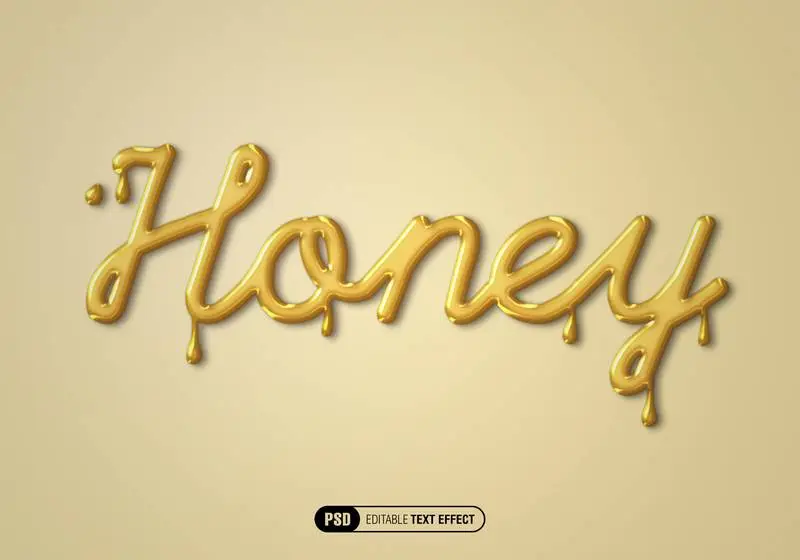 Honey Text Effect PSD