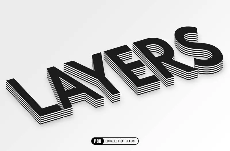 Two-Color Flat Text Effect PSD