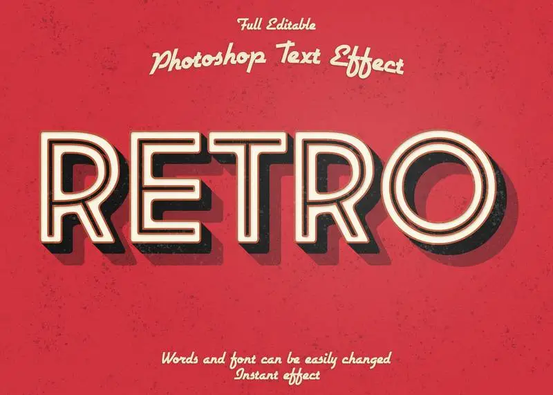 Retro Text Effect Bold