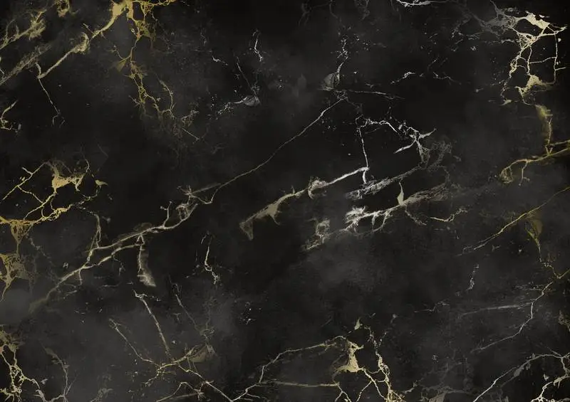 Black and Gold Marble Texture Photo