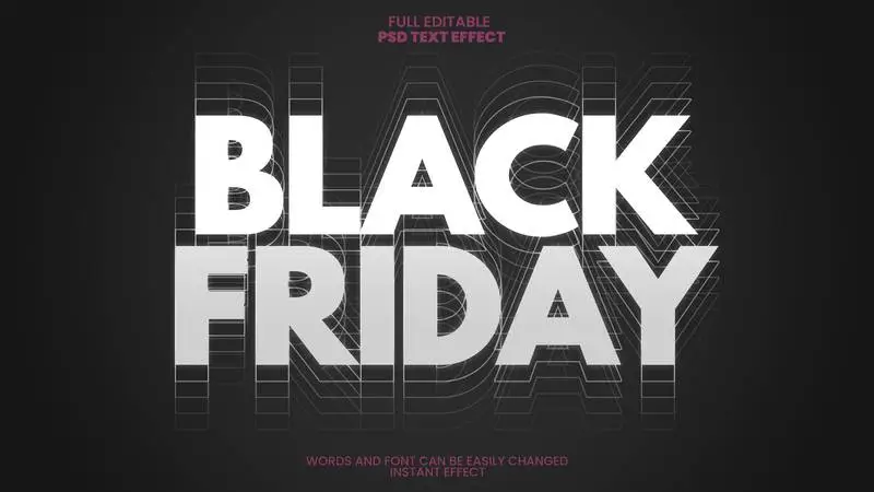Black Friday Text Effect PSD