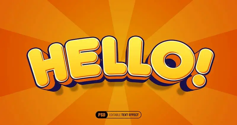 Cartoon Text Effect PSD