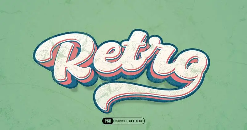 Retro Text Effect Vintage
