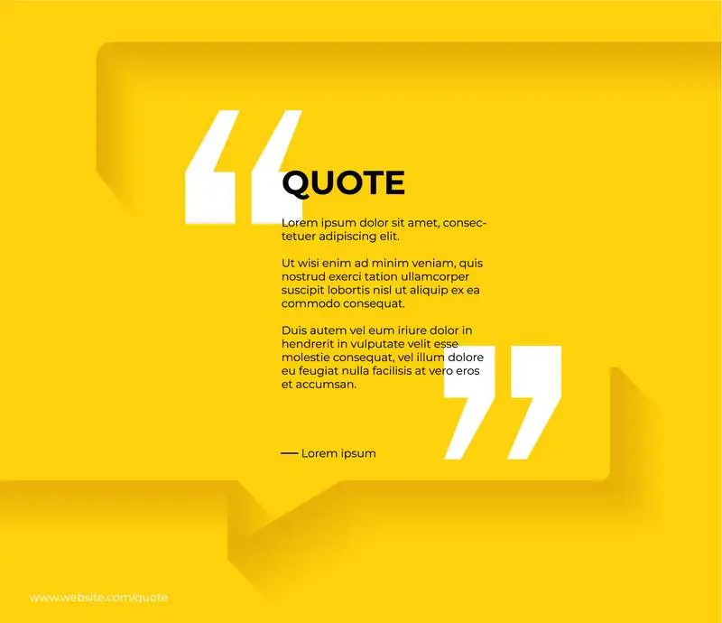 Yellow Banner for Quote Vector