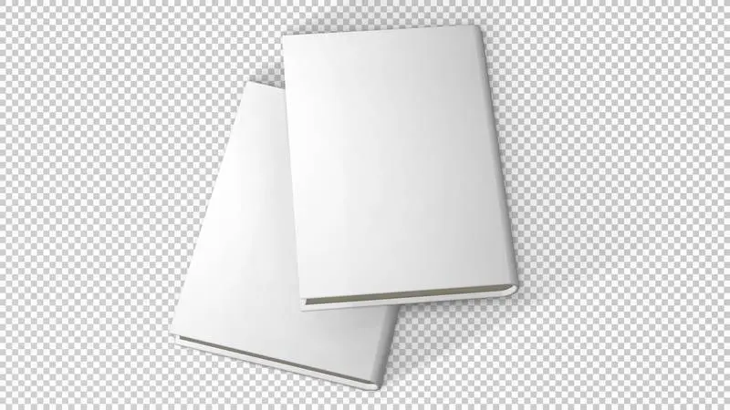 Isolated Pack of White Books PNG