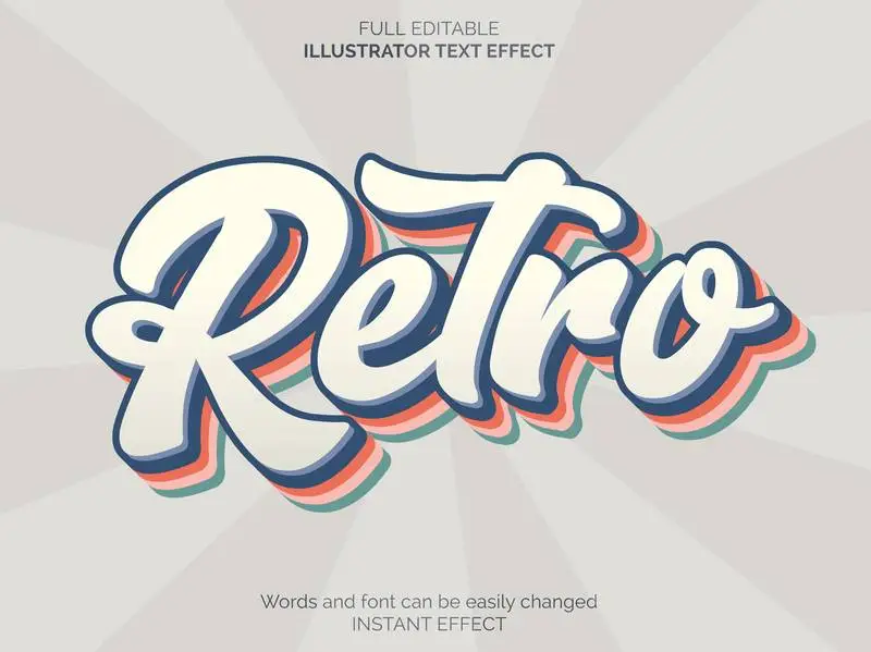 Retro Text Effect Nostalgic