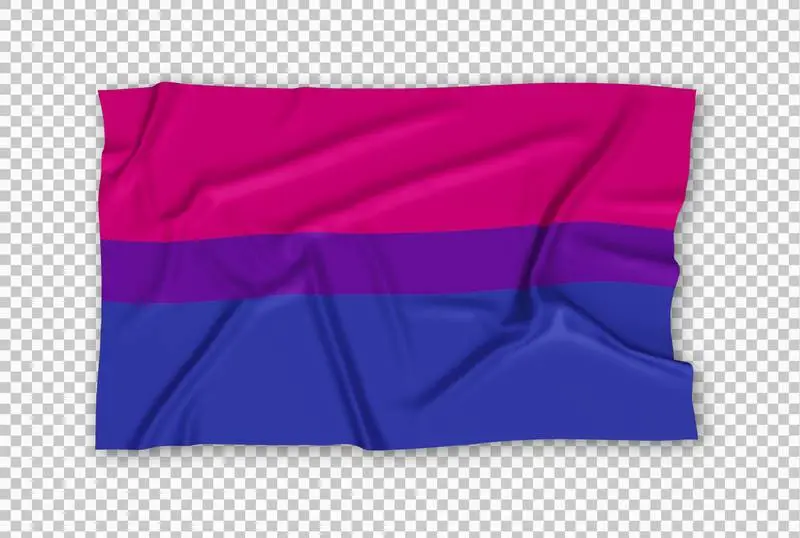 Realistic Bisexual Pride Flag PNG