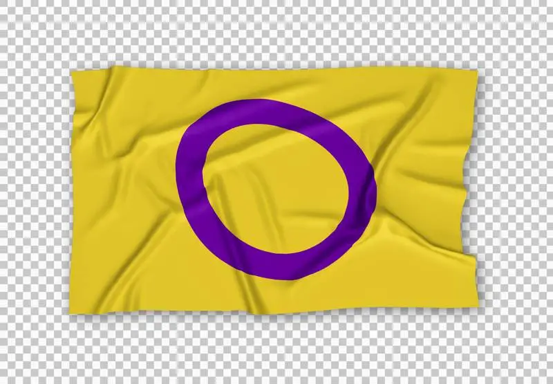Realistic Intersexual Pride Flag PNG