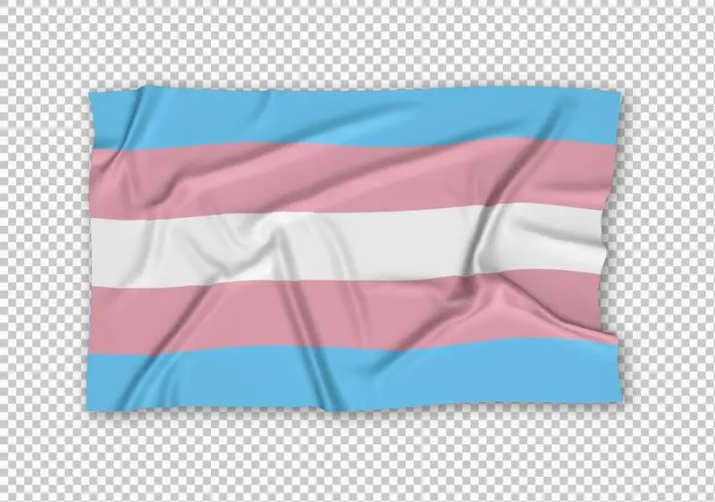 Realistic Transsexual Pride Flag PNG