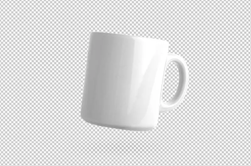 Isolated White Mug PNG