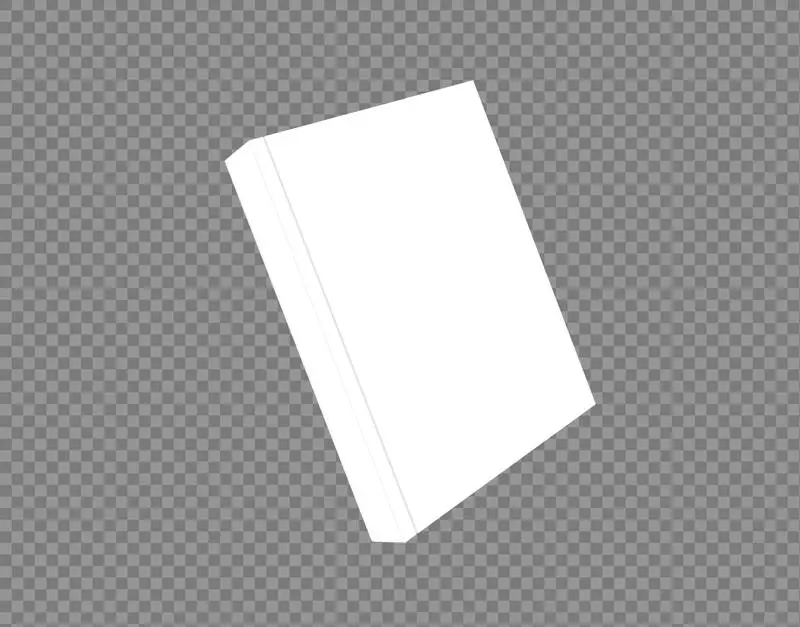 Isolated White Book Cover PNG
