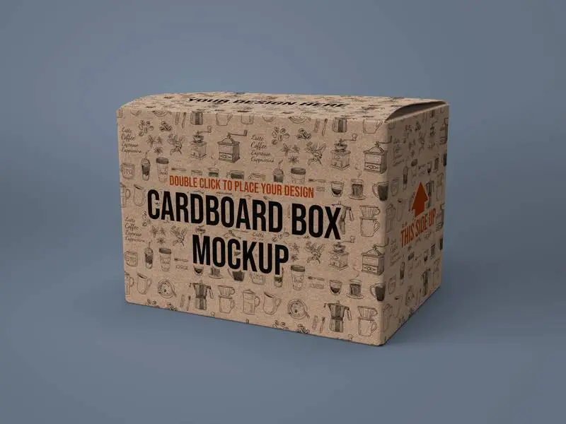 Cardboard Box Mockup Packaging