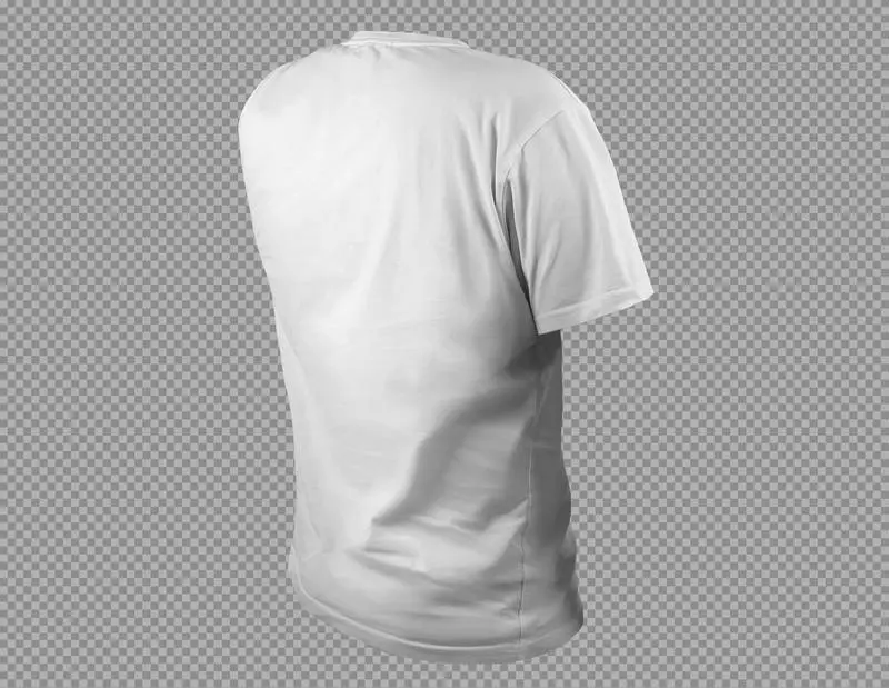 Back White T-shirt on a Transparent Background PNG