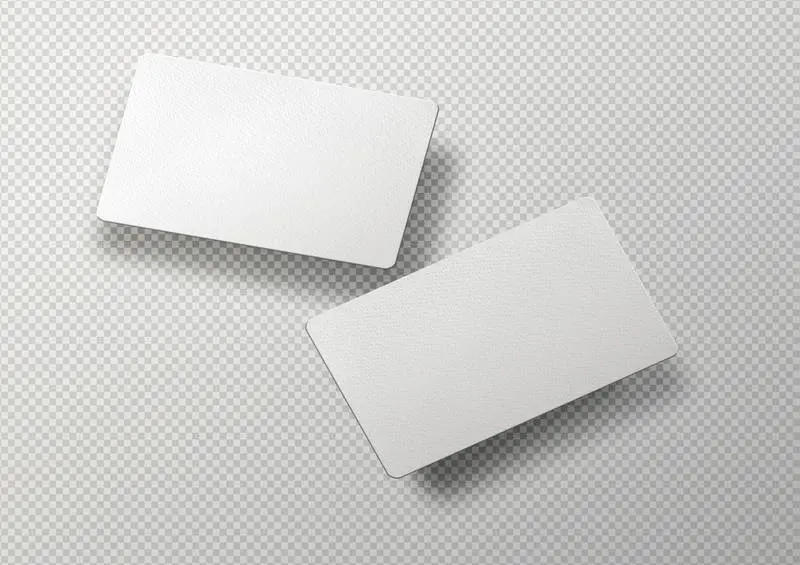 Floating Business Card Over Concrete Surface PNG