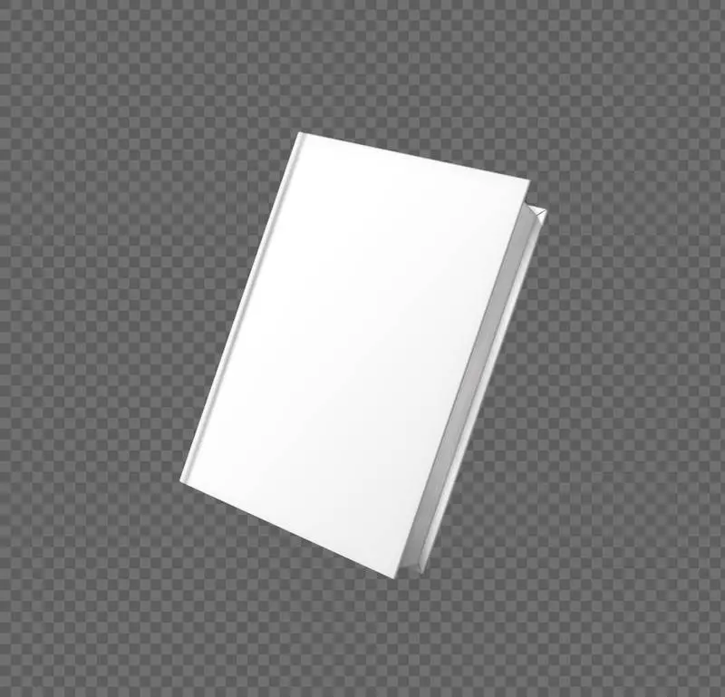 Isolated White Book Cover PNG Resources