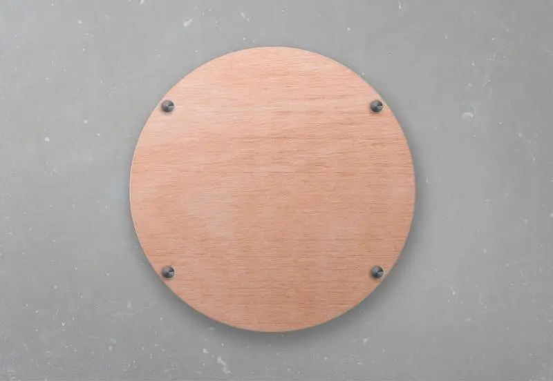 Wooden Plate for Business with Shadows Photo