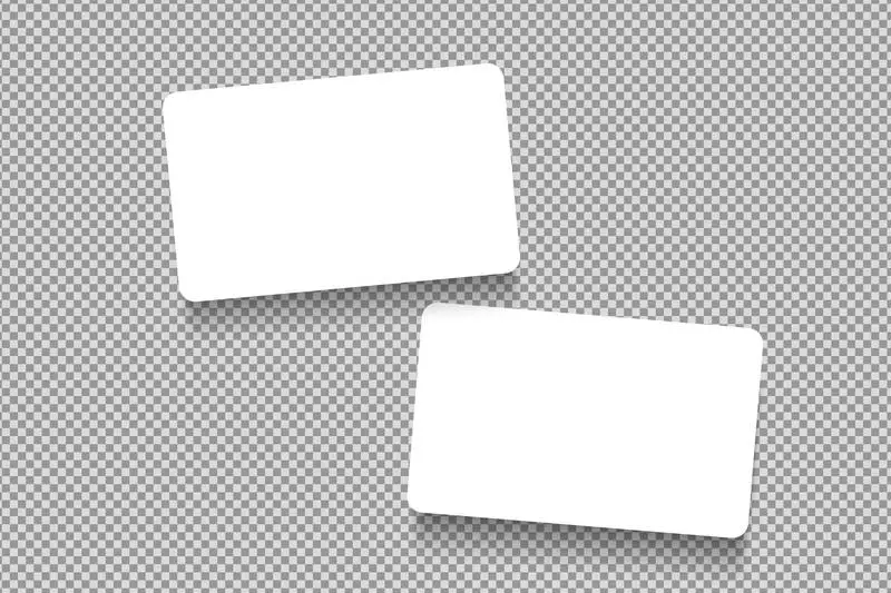 Modern White Gift Card Front and Back PNG