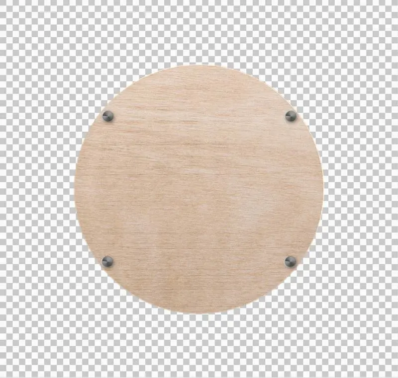 Wooden Plate for Business with Shadows PNG
