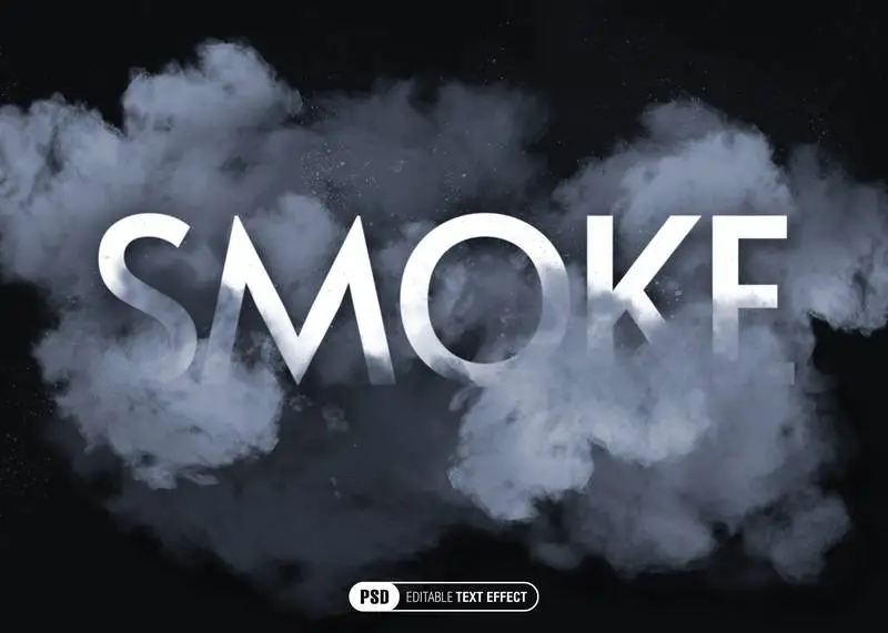 Smoke Text Effect PSD
