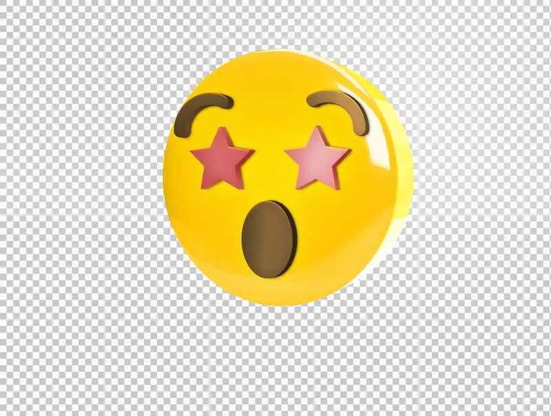 Circular 3D Emoji with Naughty Smile PNG
