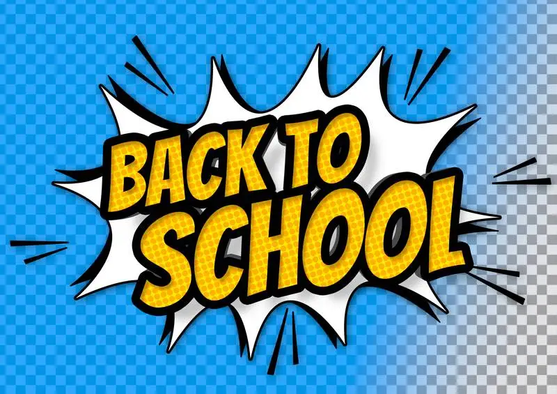 3D Cartoon Text “Back to School” on a Transparent Background PNG