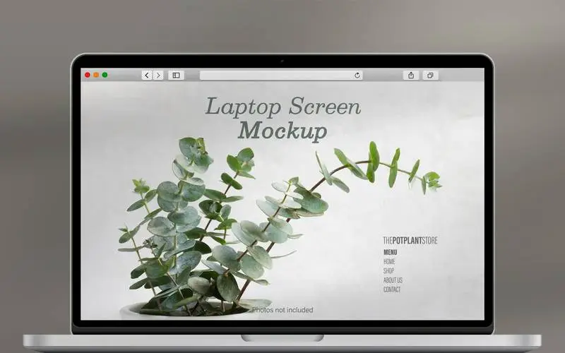 Elegant Minimalist Laptop Mockup PSD