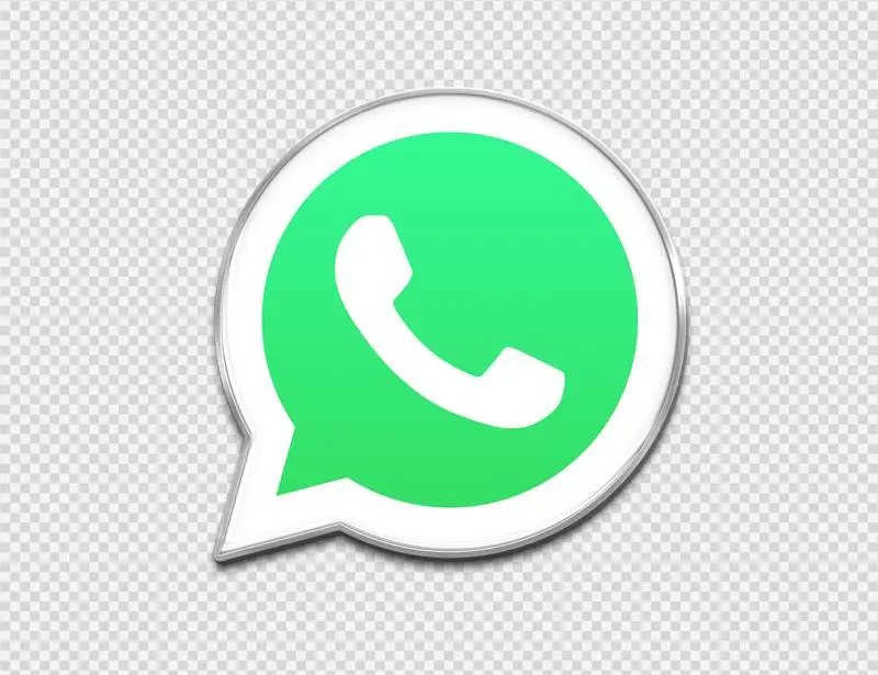 Whatsapp Logo in Enamelled Sheet Metal Style PNG