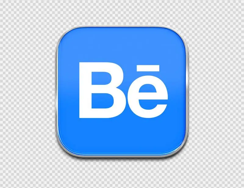 Behance Logo in Enamelled Sheet Metal Style PNG