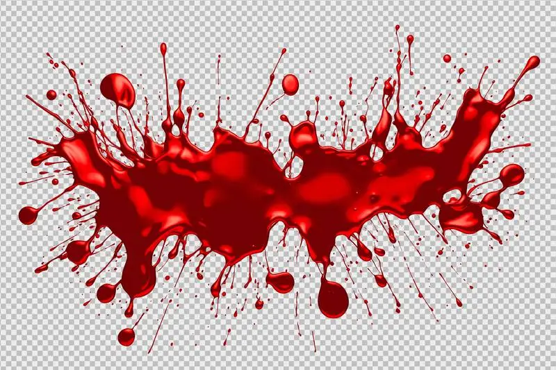 Red Paint Splash Isolated on Transparent Background PNG