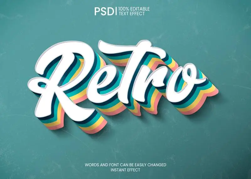 Retro Text Effect Charming