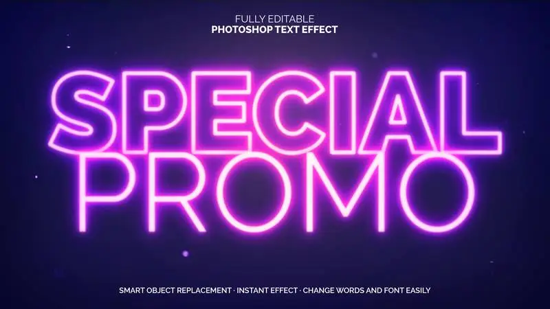 Neon Text Effect Fluorescent
