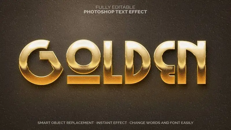 Golden Text Effect PSD Templates