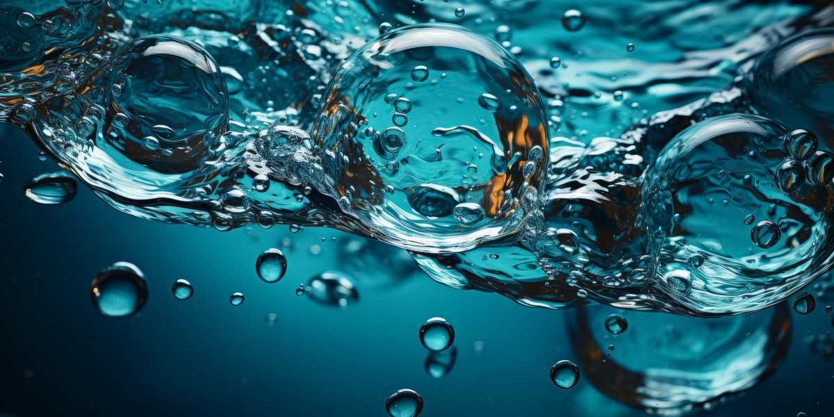 Abstract Aquatic Motion with Bubbles
