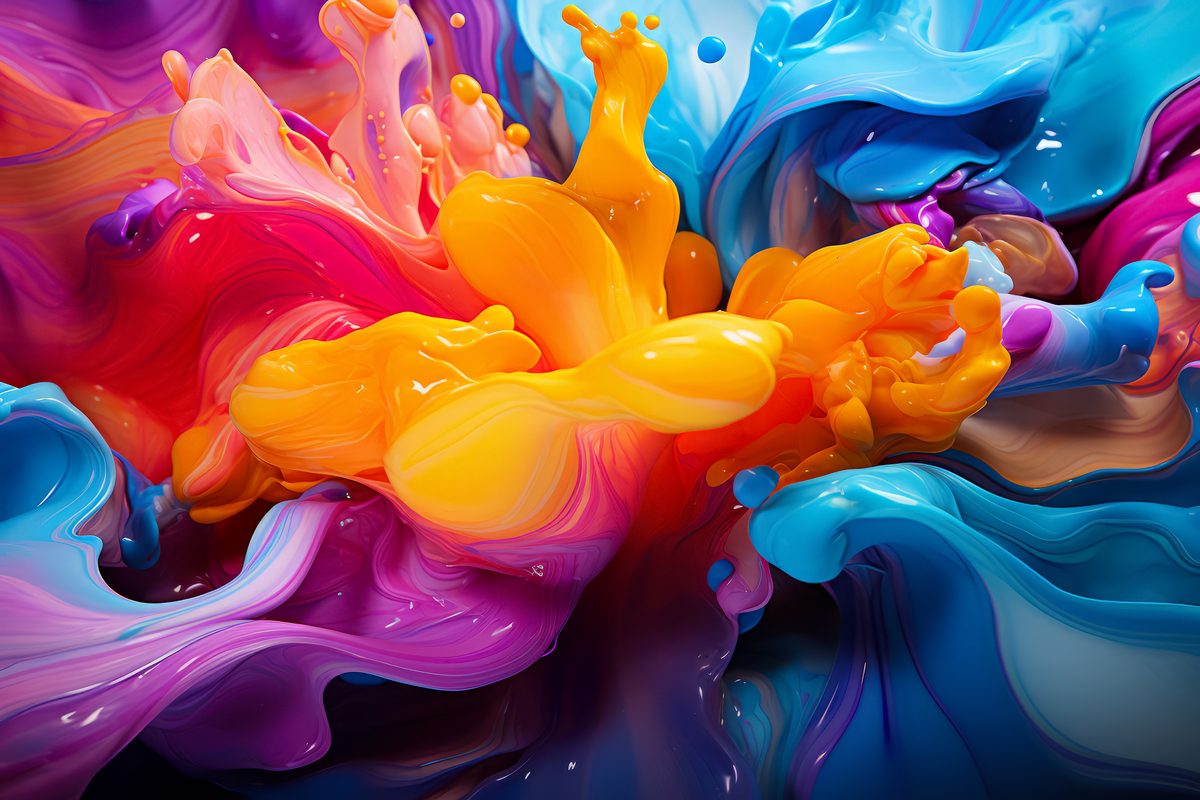Abstract colorful liquid texture