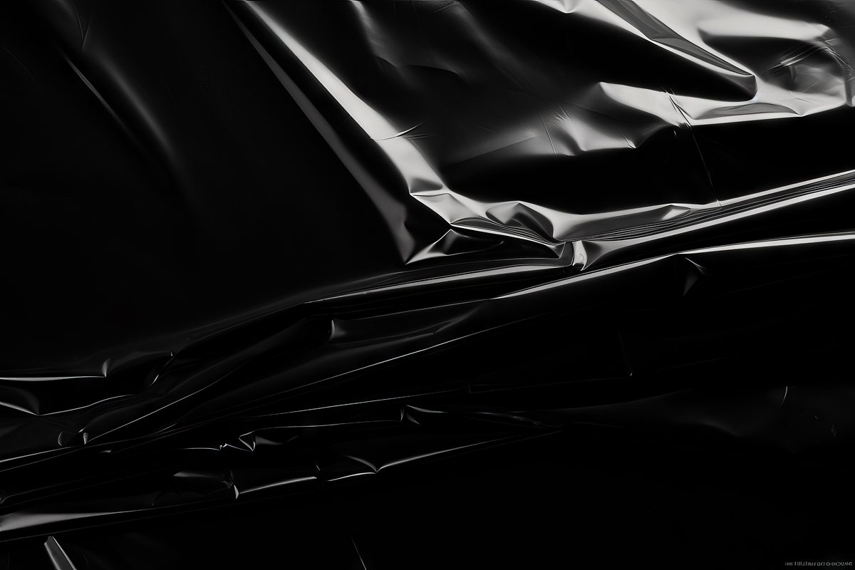 Black Wrapping Plastic Texture Background