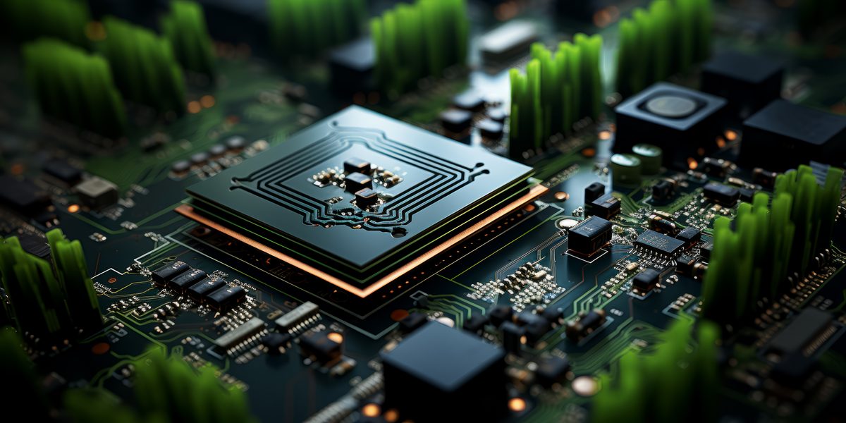 Detailed Image of Computer Microchip