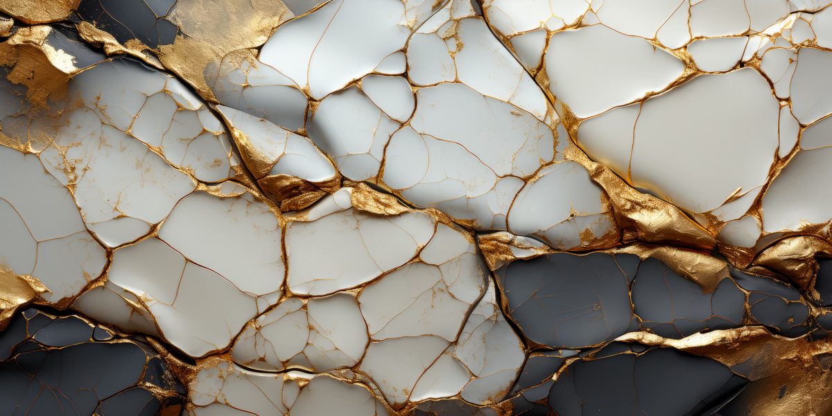Elegant White and Gold Stone Texture