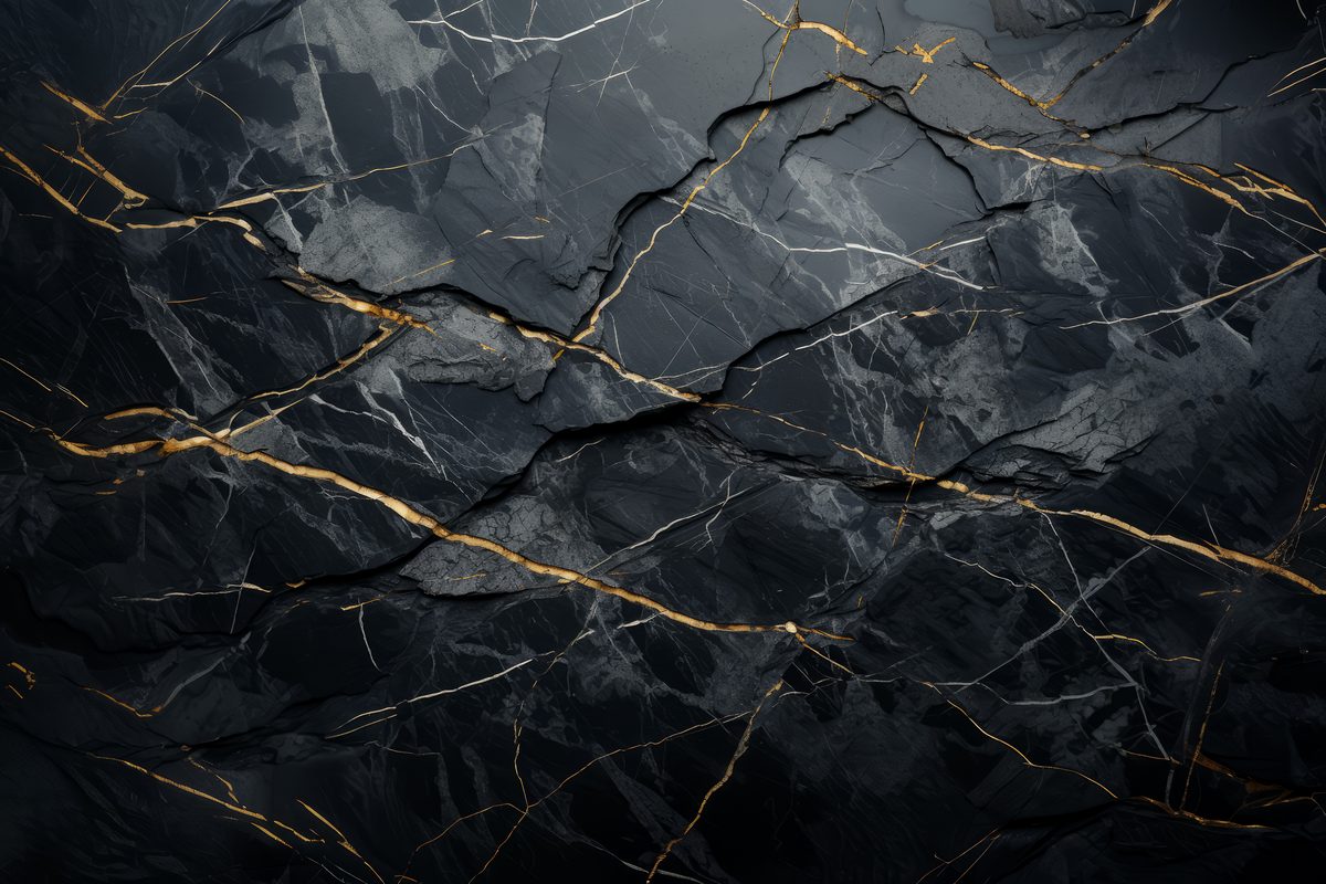 Elegant black marble texture with golden veins
