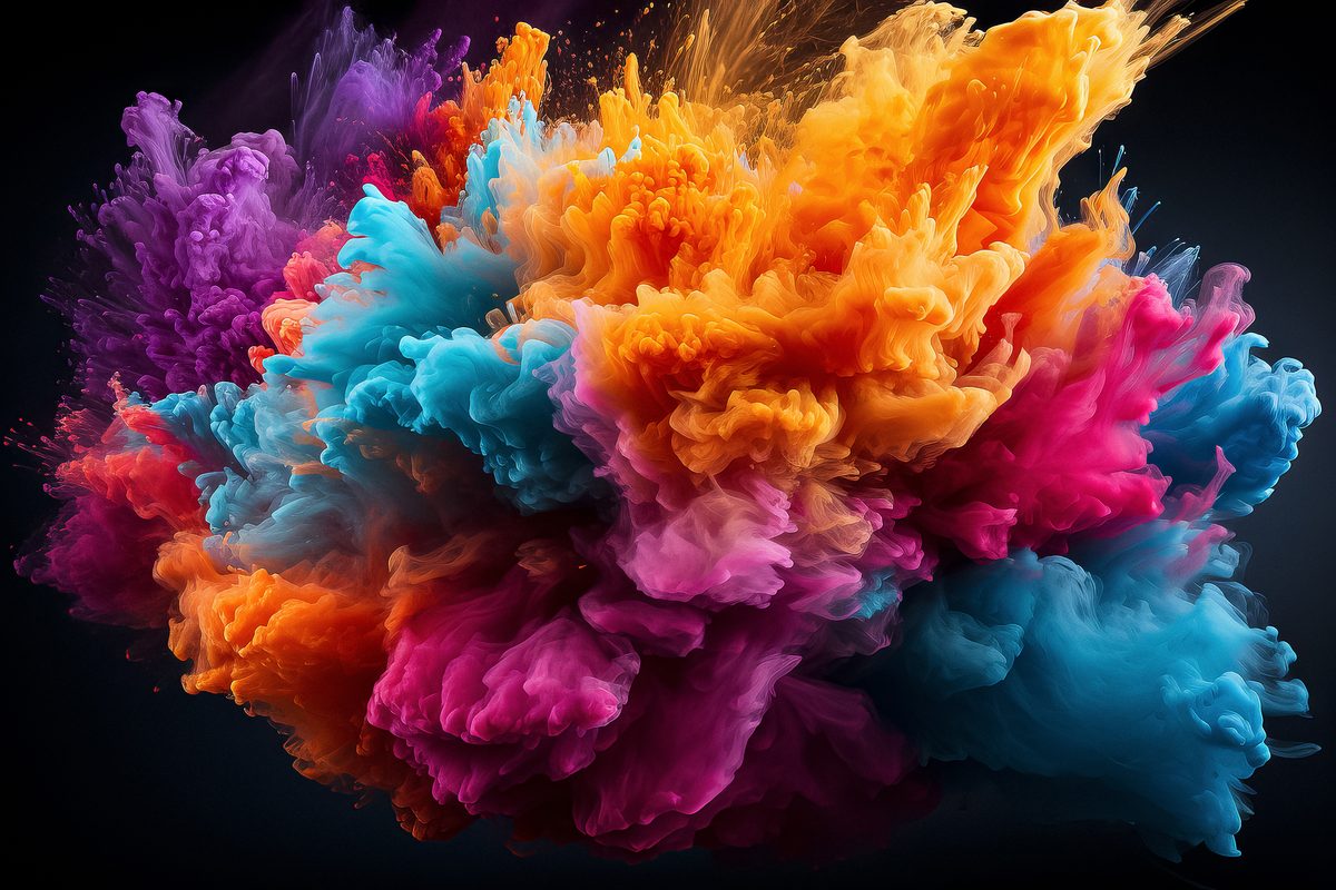 Happy Holi Colored Powder Explosion