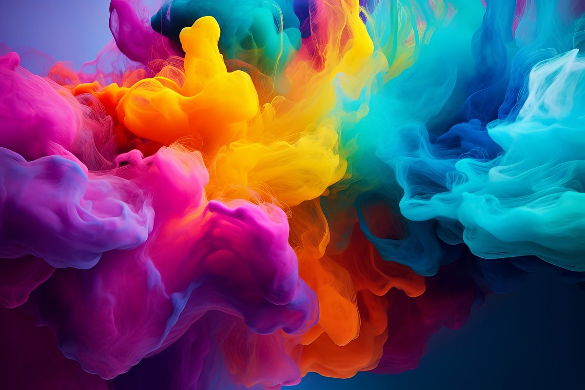 Holi Fest Bright Colored Powder Explosion