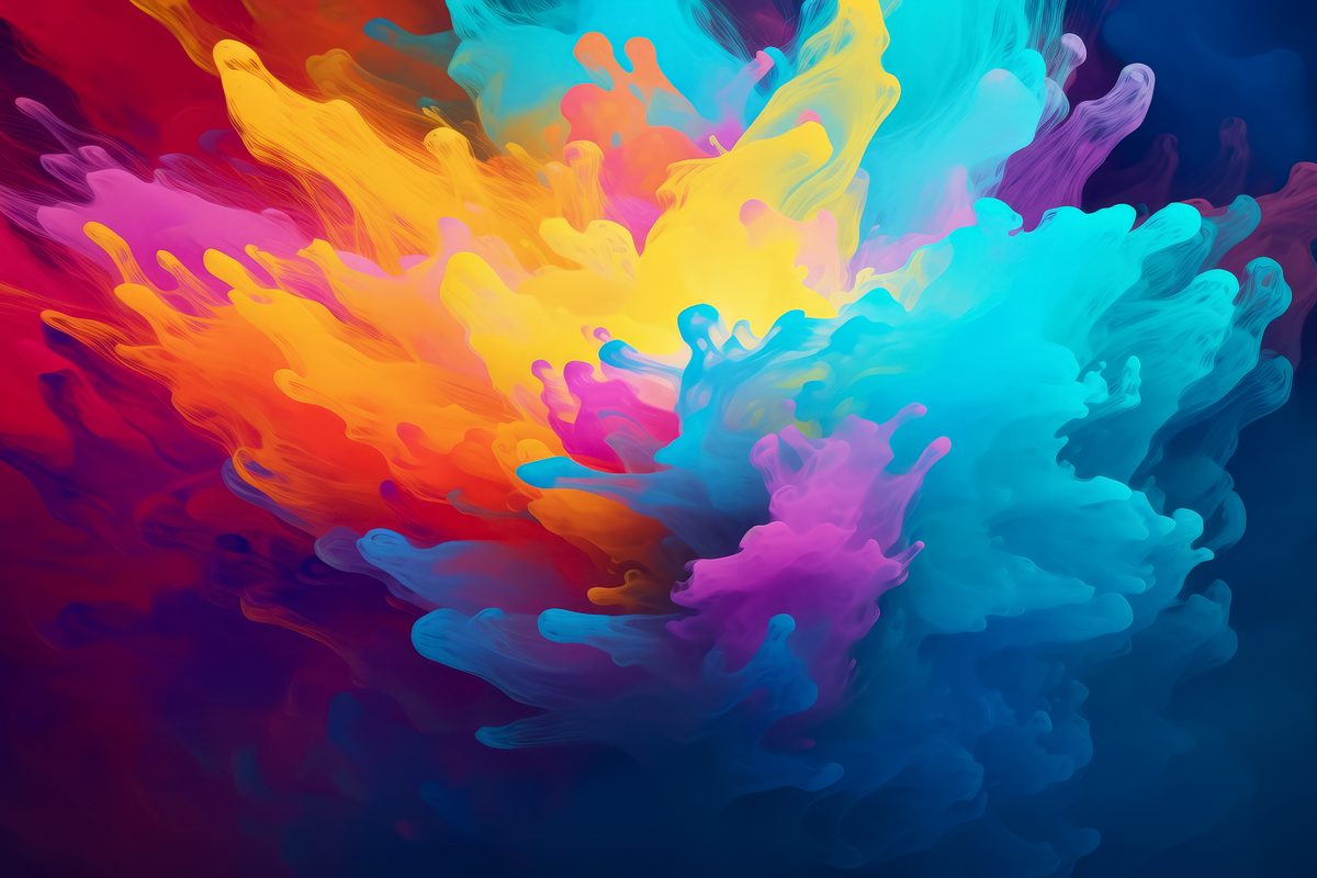 Holi Fest Colored Powder Cloud