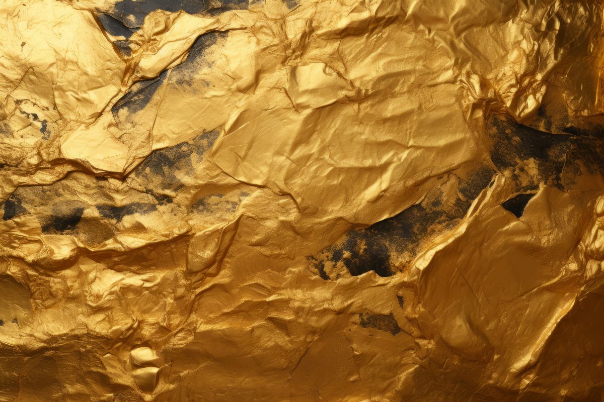 Luxurious Black and Golden Foil Background