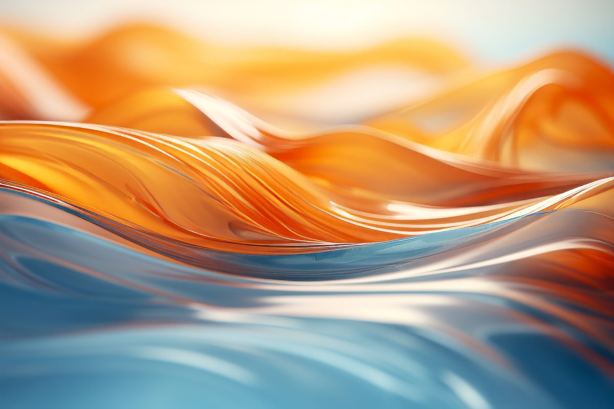 Orange and blue moving abstract backdrop