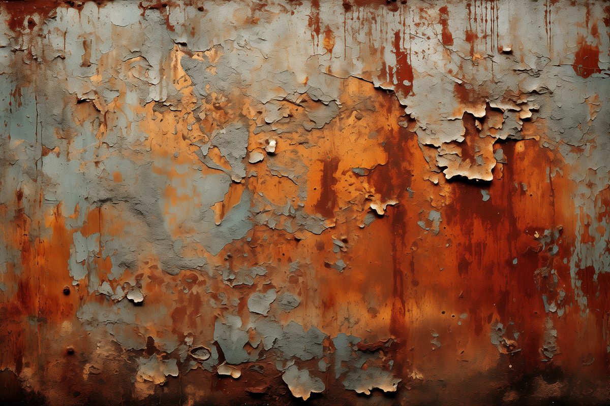 Photograph of corroded metal textured surface